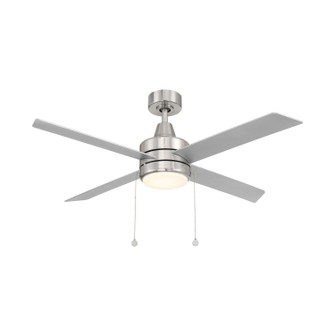 Quade LED Flush Mount Ceiling Fan in Brushed Nickel (34|F-106L-BN)