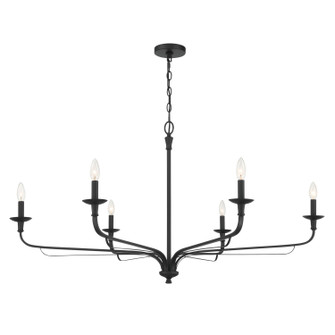 Velena Six Light Chandelier in Dark Matte Black (7|3826-899)