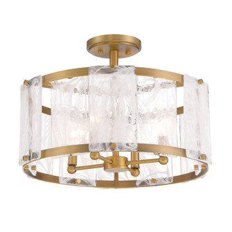 Veil Four Light Semi Flush Mount in Legacy Brass (7|3635-732)