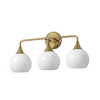 Neve Three Light Bath Vanity in Natural Aged Brass (16|21223MRNAB)