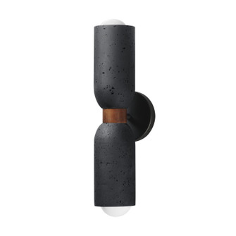 Pompeii Two Light Wall Sconce in Lava / Black (16|10622LVBK) Pompeii Two Light Wall Sconce in Lava / Black (16|10622LVBK)