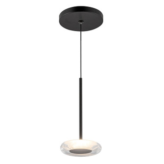 Stephord LED Pendant in Black/Clear Glass (347|PD97204-BK/CL)
