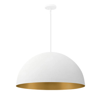 Five Light Pendant in Matte White w/ Champagne Gold (102|NSH-9842-MTGD)