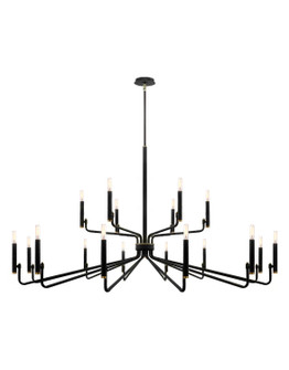 18 Light Chandelier in Matte Black w/ Brass (102|NSH-8186-MBBR)