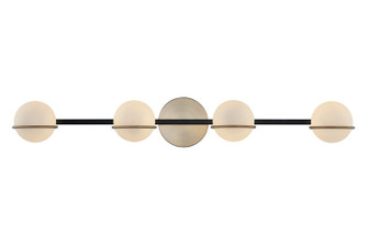 Fusion LED Bath Bar in Matte Black w/ Brass (102|FSN-4164-OPAL-MBBR)