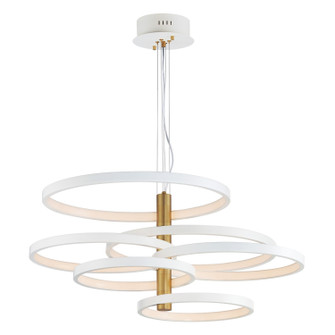 Hoopla LED Pendant in White/Gold (86|E24327-WTGLD)