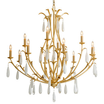 Prosecco 12 Light Chandelier in Gold Leaf (68|293-012-GL)