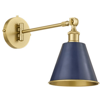 Bailey One Light Wall Mount in Blue|Aged Brass (19|5320-1-3280)
