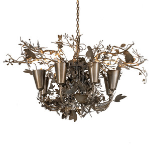 Lau Lau Eight Light Chandelier in Antique Hammer Gold (57|276859)