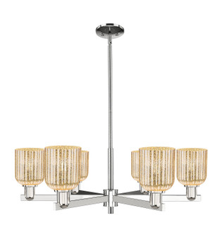 Arcadia Six Light Chandelier in Polished Nickel (405|716-6CR-PN-G559-5ME)