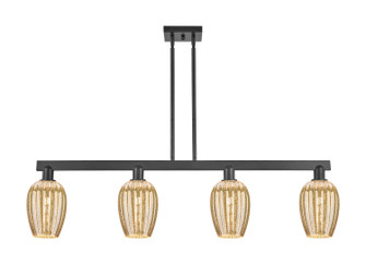 Arcadia Four Light Island Pendant in Matte Black (405|716-4I-BK-G457-6ME)