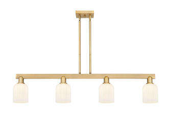 Arcadia Four Light Island Pendant in Brushed Brass (405|716-4I-BB-G559-5GWH)