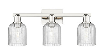 Arcadia Three Light Bath Vanity in Polished Nickel (405|716-3W-PN-G559-5SDY)