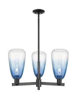 Arcadia Three Light Flush Mount in Matte Black (405|716-3CR-BK-G480-6SB)