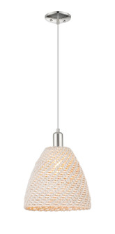 Arcadia One Light Pendant in Polished Nickel (405|716-1P-PN-NBD-12-NAT)