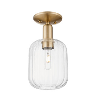 Arcadia One Light Semi-Flush Mount in Champagne Bronze (405|716-1C-CB-G460-7CL)