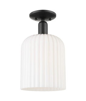 Arcadia One Light Semi-Flush Mount in Matte Black (405|716-1C-BK-G559-8GWH)