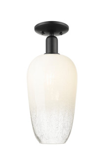 Arcadia One Light Semi-Flush Mount in Matte Black (405|716-1C-BK-G484-7OP)