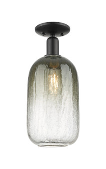 Arcadia One Light Semi-Flush Mount in Matte Black (405|716-1C-BK-G482-7SL)