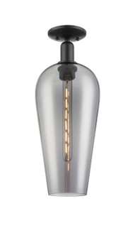 Arcadia One Light Semi-Flush Mount in Matte Black (405|716-1C-BK-G456-8SM)