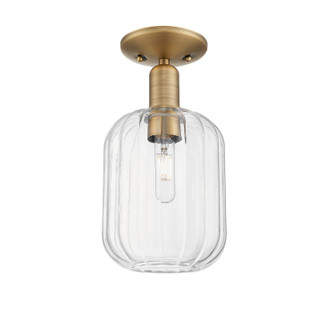 Arcadia One Light Semi-Flush Mount in Brushed Brass (405|716-1C-BB-G460-7CL)