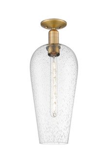 Arcadia One Light Semi-Flush Mount in Brushed Brass (405|716-1C-BB-G456-8SDY)