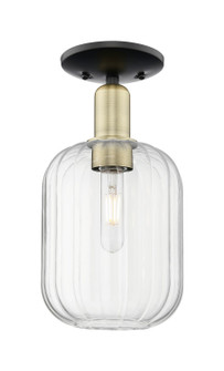 Arcadia One Light Semi-Flush Mount in Black Antique Brass (405|716-1C-BAB-G460-7ME)