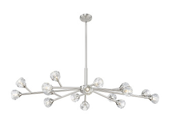 Ballston Urban 16 Light Chandelier in Polished Nickel (405|465-16I-PN-G465-CL)