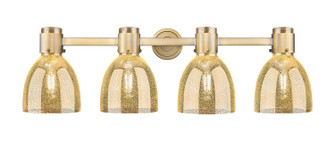 Downtown Urban Four Light Bath Vanity in Brushed Brass (405|464-4W-BB-G464D-7ME)