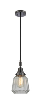 Caden One Light Pendant in Matte Black (405|447-1P-BK-G142)