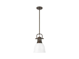 Duncan One Light Pendant in Rubbed Bronze (62|3604-S RBZ-WH)