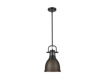 Duncan One Light Pendant in Matte Black (62|3604-S BLK-RBZ)