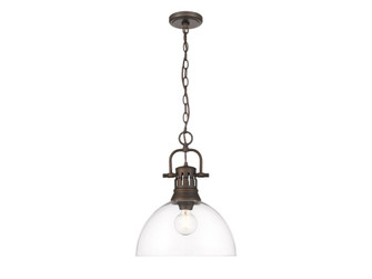 Duncan One Light Pendant in Rubbed Bronze (62|3602-L RBZ-CLR)