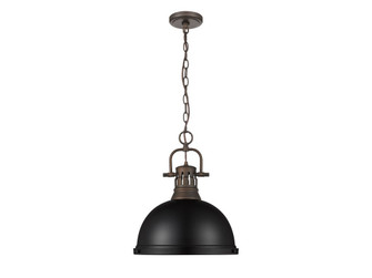 Duncan One Light Pendant in Rubbed Bronze (62|3602-L RBZ-BLK)