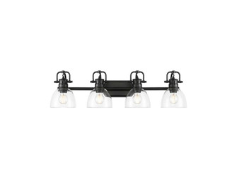 Duncan Four Light Vanity in Matte Black (62|3602-BA4 BLK-CLR)