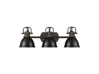 Duncan Three Light Vanity in Rubbed Bronze (62|3602-BA3 RBZ-BLK)