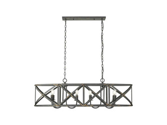 Alcott Eight Light Linear Pendant in Antique Black Iron (62|0890-LP ABI)