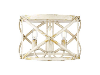 Alcott Three Light Flush Mount in Antique Ivory (62|0890-FM AI)