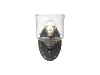 Keating One Light Wall Sconce in Antique Black Iron (62|0806-1W ABI-HWG)