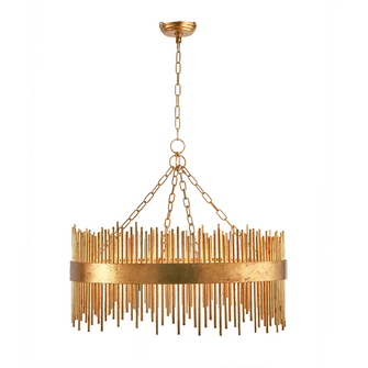 Solaria Eight Light Chandelier in Sunwashed Goldleaf (374|H25118-8)