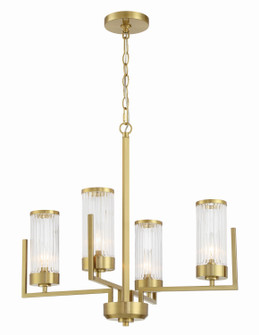 Whittley Four Light Chandelier in Satin Brass (46|60124-SB)