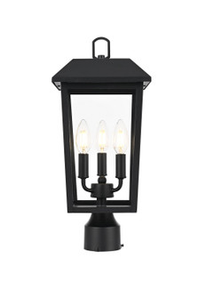 Riggs Three Light Outdoor Post Mount in Black (173|OD502P18BK)