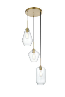Gene Three Light Pendant in Satin Gold (173|LD2268SG)