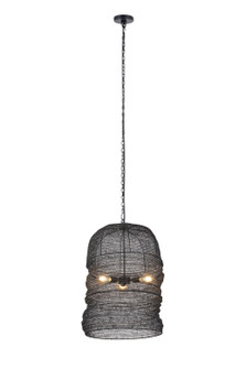 Kara Three Light Pendant in Matte Black (387|IPL2154B03BP)