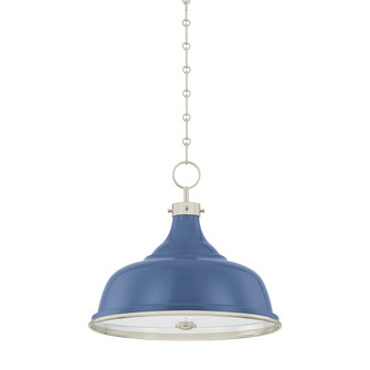 Painted No. 1 Three Light Pendant in Polished Nickel/Soft French Blue (70|MDS300-PN/FBL)