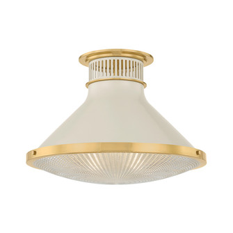 Highclere One Light Flush Mount in Aged Brass/Off-White (70|MDS2403-AGB/OW)