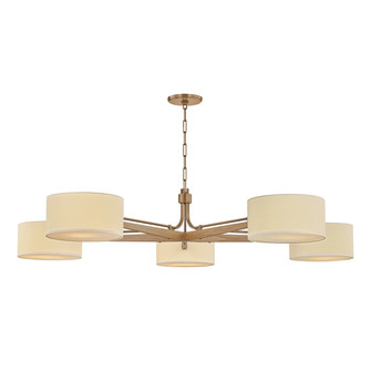 Mailo Five Light Chandelier in Patina Brass (67|F5665-PBR)