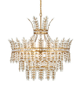 Bradshaw Four Light Chandelier in Frosted / Clear / Brass (142|9000-1295)
