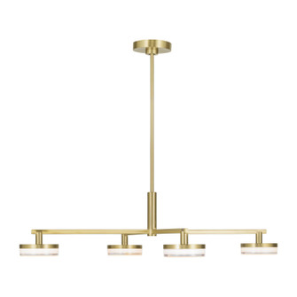 Khan LED Chandelier in Burnished Brass (454|SLC1074BBS)