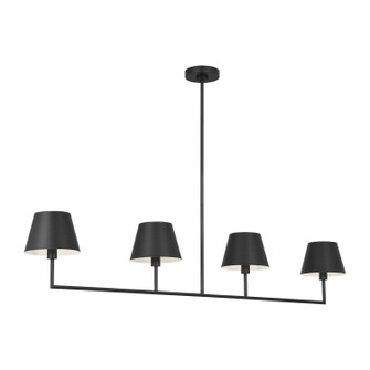 Ender Four Light Linear Chandelier in Midnight Black (454|DJC1274MBK)